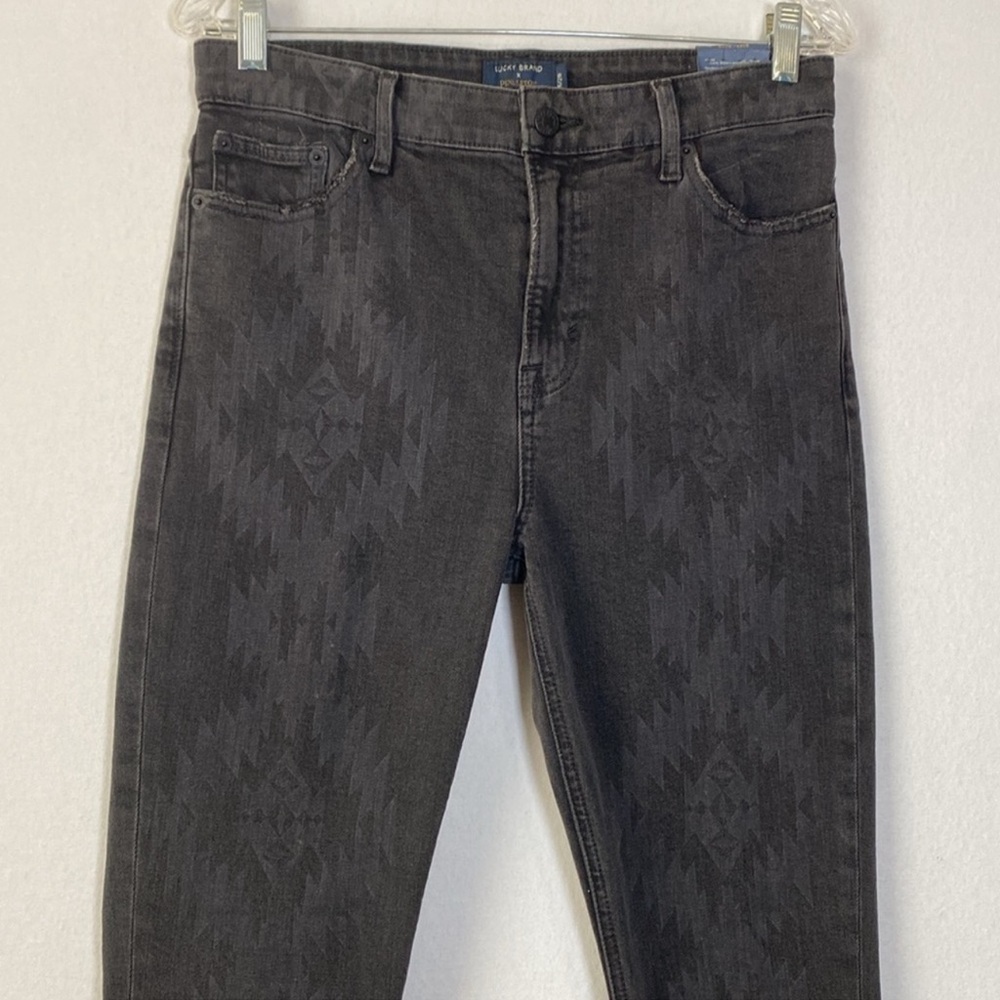 Lucky collab pendleton straight new with tags jeans size 28/6 grey color